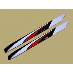 SAB Red/ White/ Black 690mm Main Blade - Hard 3D - New Design (SOLD OUT)