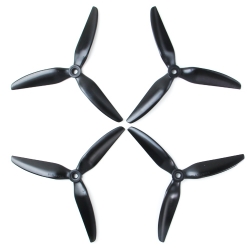 HQ Durable Prop 5.5X4X3v1s BLACK (2CW+2CCW)-Poly Carbonate 