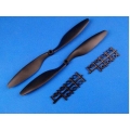 10x 45 Propeller Set (one clockwise rotating, one counter-clockwise rotating) Black 