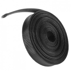 12mm Wire mesh 1m Guard braided PET Expandable BLACK