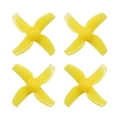 40mm 4-blade Micro Whoop Propellers ( 1.0mm Shaft ) YELLOW