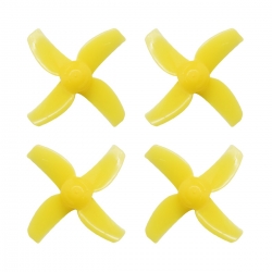 40mm 4-blade Micro Whoop Propellers ( 1.0mm Shaft ) YELLOW