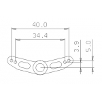 Secraft F3A Metal Servo Full Arm 40mm Offset JR (M2)