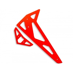 FUP-328OR FUSUNO Painted Neon Orange 1.2mm Fiberglass Horizontal/Vertical fins T450V1/V2/Sport/Pro/ProV2 Trex 450 3D (SOLD OUT)