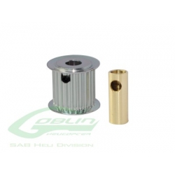 SAB Aluminum Motor Pulley 23T (for 6/8mm motor shaft) - Goblin 700 Competition / 770 w/ Big Belt Upgrade (SOLD OUT)