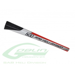 Carbon Fiber Tail Boom White/Red - Goblin 500 [H0276-S] (SOLD OUT)
