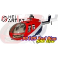 HeliArtist 500 BO105 Fiber Glass Fuselage(Red Blue) [HA500BO002] (SOLD OUT)