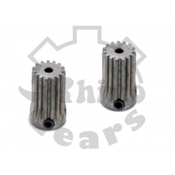 Rhino Gear Ultra Hardened Steel Pinions - 0.7M 15T 6mm - T-REX 600 (2pcs)