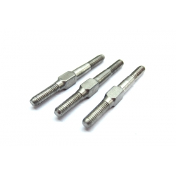 LX0080 - Titanium Rod Fine ADJ 2.5x30mm - (3pc) [For Mikado Logo 500,600,600SE]