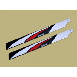 SAB Red/ White/ Black 710mm Main Blade - Hard 3D - New Design (SOLD OUT)
