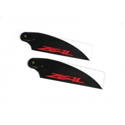ZHT-062C ZEAL Carbon Fiber Tail Blades 62mm (Neon Orange)