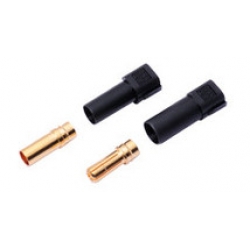 6.0MM Gold Connectors Black (1 Male + 1 Female + 1 Insulator) (SOLD OUT)
