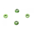 5MM FLANGE LOCK NUT SET, GREEN (LOW PROFILE)
