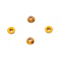 5MM FLANGE LOCK NUT SET, YELLOW (LOW PROFILE)