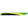 KBDD 515mm Flybarless Carbon Fiber main blades with black trailing edge - Lime/Yellow/Black