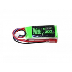 PULSE 300mAh 2S 7.4V 45C w. red JST - LiPo Battery