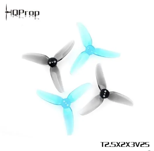 HQ Durable Prop T2.5X2X3V2S Grey (2CW+2CCW) (For 95x or similar whoop)