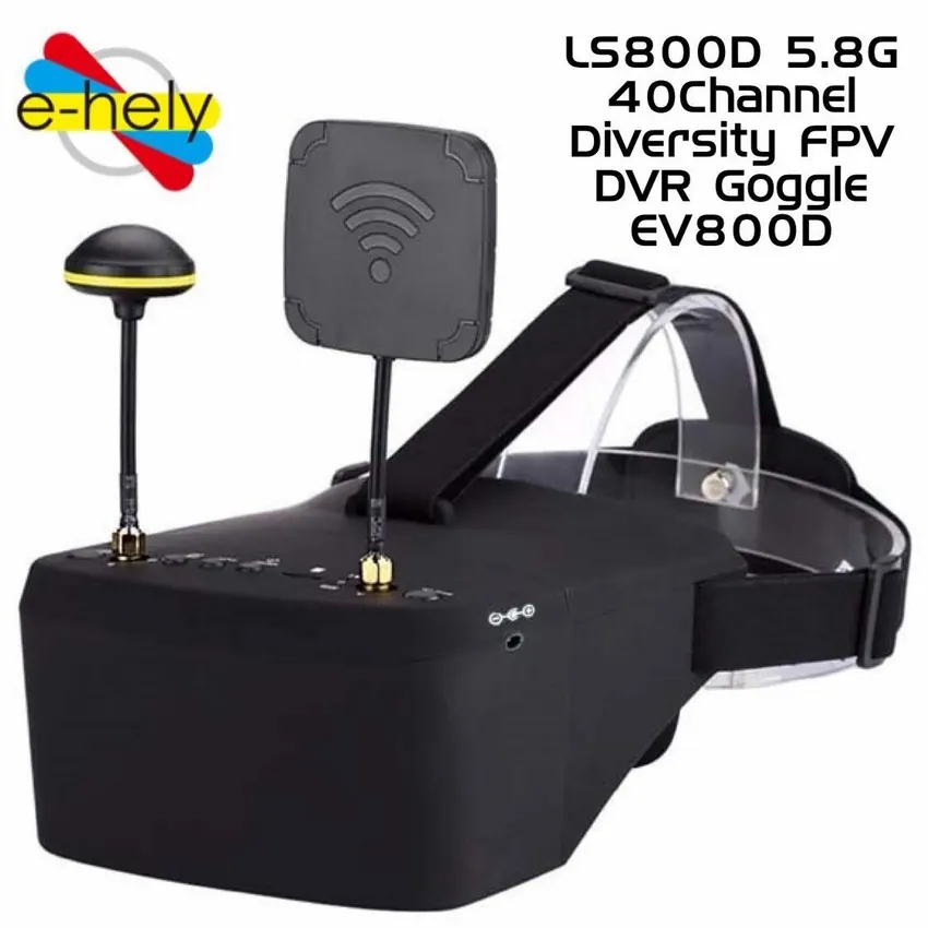 LS800D 5.8G 40CH Diversity FPV DVR Goggle EV800D with Build