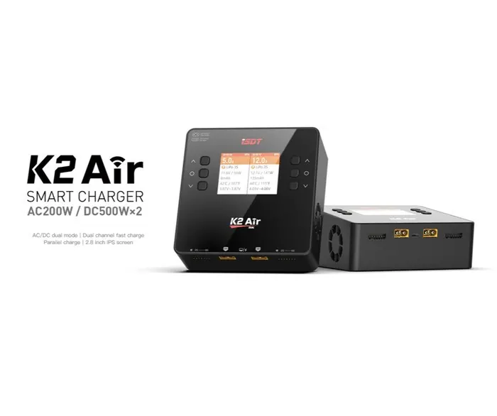 ISDT K2 Air 200/500W 20A 2-6S AC/DC Dual Channel Smart Charger